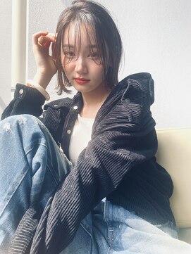 メーヴェ(Mowen) mowen 南堀江　ミニボブ×ベージュカラー×外国人風