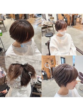 ディッシュ 五反田(dish) 五反田美容院☆ハイライトで垢抜けショートbefore→after