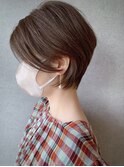 まるみショート×アッシュベージュカラー【担当ジン トモヒト】