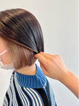 りんごの木 篠ノ井駅前店 インナーカラー@20代@グレージュ