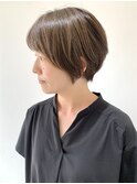 【FOLK】赤みなし透明感グレージュ☆似合わせ奥行きショート♪