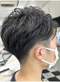 MEN'S HAIR  センターパート ツイストスパイラル コンマヘア