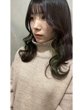 ルフレ 新宿本店1st(Reflet) イヤリングカラー/グリーン