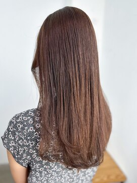 アイティーバイアルバム 松戸店(IT by ALBUM) 髪質改善_ハッシュカットフルバングレッドブラウン_ba475211