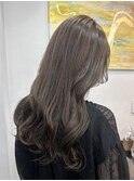 白髪ぼかし×ダークグレージュ