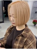 ミニボブ ハイトーン ホワイトベージュ