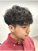 STYLE藤沢メンズカット黒髪刈り上げスペインカールパーマ