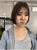岐阜市美容院　ショートボブ　髪質改善カラー