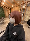 ミニボブ&ブリーチありのWカラー