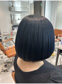 ブリーチ1回~ブルーブラックイルミナカラー透明感カラー池袋東口