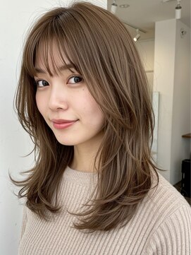 エル 新小岩(elu) 美髪/ワイドバング/レイヤーカット/くすみベージュ/新小岩駅