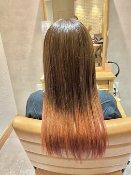 スーリール 伊都店(Sourire) オレンジ/グラデーション/ブリーチ