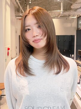 アルバム 銀座(ALBUM GINZA) 顔周りレイヤーフェイスフレーミングおくれ毛ロング_F0560