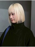 ボブミディアムショート美髪おくれ毛_ba550691