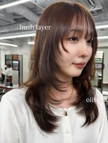 ニコ トウキョウ 渋谷(nico TOKYO)&nbsp;ミディアムレイヤーカット顔周りレイヤーハッシュカット透明感