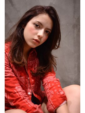 ミラバイグリーン(Mira by green) グラデーションオリーブカラー×ラフwave#00２