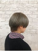 ハイトーングレージュカジュアルスタイル韓国風ヘア小顔5024