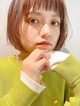 ディッセンバー 神宮前(December) ボブ／ベージュ／切りっぱなしボブ