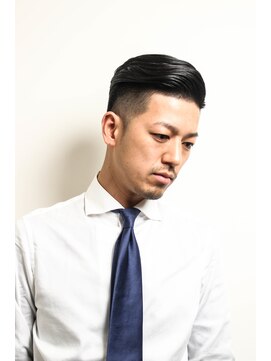 レンゲン(LENGEN) 束感刈り上げビジネス七三ツーブロックアップバング３０９