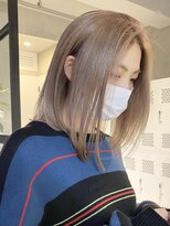 エリマ 調布(elima)&nbsp;ミルクティーベージュ 切りっぱなしボブ ミルクティーグレージュ