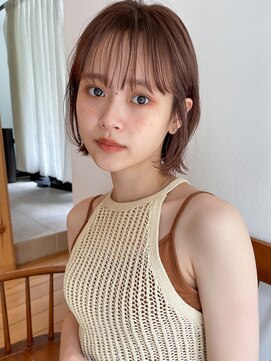 ユイル(Uil) 似合わせ小顔ボブ×ベージュカラー デザインカラー