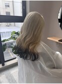 ブロンド ミルクティーベージュ エンドカラー ブリーチ 三宮