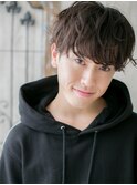 マットブラウンゆるふわエアリーツーブロックマッシュi与野