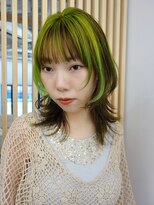 カシェ ナカザキ(CACHE NAKAZAKI)&nbsp;デザインカラー/ライムイエロー/ウルフヘア