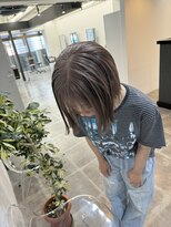 ペレ 栄店(PELE)&nbsp;デザインカラー/レイヤーカット/ウェットヘア/オリーブベージュ