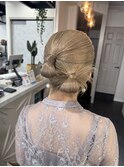 ツインお団子カチモリ/結婚式ヘアセット