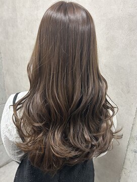 ルノン(LUNON) アプリコットオレンジくびれヘアハイライトカラー熊本