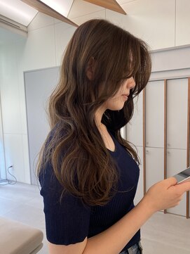 ローレンアオ(LOREN AO) オリーブベージュ/ベージュカラー/ウェーブ巻き/イルミナカラー