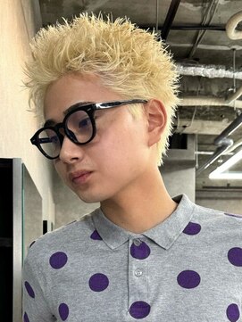 エルマーク 松山(L-MARK) ダブルカラー/ブリーチ/ミルクティー/ヘアカラー/men's