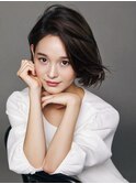 艶さらストレート 自然な縮毛矯正×大人ミディアムボブ