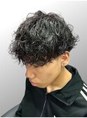 大分20代30代マッシュ波巻きシャドウパーマ