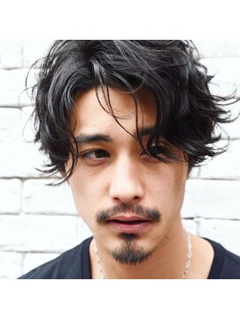 ユノ(juno) 大人のmen'sカジュアルパーマ (ビジネス グランジ 刈り上げ)