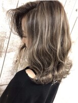 シエル 八王子店(CIEL)&nbsp;【鉄板無造作カール】ハイライトカラー×ゆるふわミディ