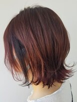 チェリーコーク(HAIR CHERRY COKE)&nbsp;イヤリングカラー×エアリーボブ