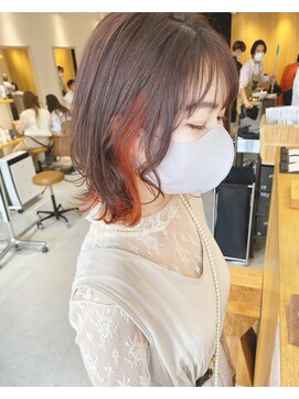 トリート 浦安店(TREAT) イヤリングカラー×オレンジ_TREAT浦安