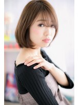 ミック ヘアアンドメイク アップ 駒込店(miq Hair&Make up)&nbsp;ミストバングで目力強調♪透明感ナチュラルボブc1