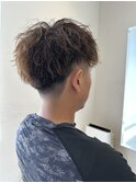 ツイストパーマ　フェードカット