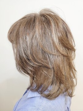 松本平太郎美容室 国立店 セミディレイヤー×イノアカラー×ハイライト/30代40代50代60代