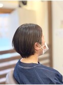 アシンメトリー前髪なしショートボブ【新百合ヶ丘ヘッドスパ】