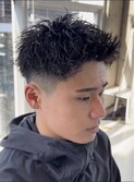 福岡大名メンズパーマスパイキーショートスパイラルパーマ30代