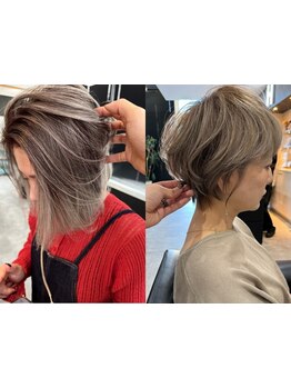 脱白髪染め！白髪を活かしたデザインで、今までと違ったカラーを楽しみませんか？[白髪ぼかし/ハイライト]