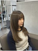 顔周りレイヤー/オリーブベージュ/オリーブグレージ/R