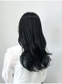 【江添茉友】ブルーブラック/地毛風カラー/韓国巻き