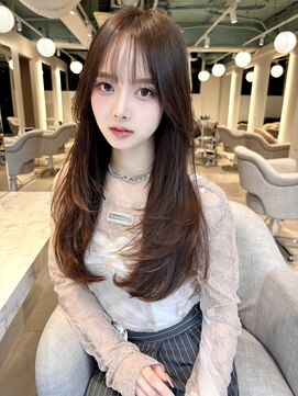 マインバイアフロートギンザ(MYNE by AFLOAT GINZA) レイヤーカット/顔周りカット/モカブラウン