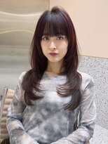 シーシンジュク 新宿南口(Sea shinjuku)&nbsp;ココアベージュ×レイヤー[小顔/黒髪/オリーブグレー]