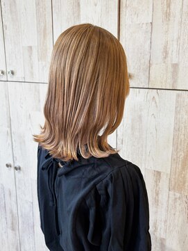 ベージュ/ミルクティーベージュ/ボブ/ダブルカラー/仙台/広瀬通